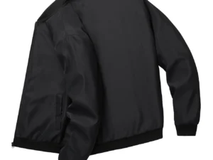 2024 Spring and Autumn New Baseball Collar Short Loose Solid Color Jacket Men's Business Casual Thin Coat Trend