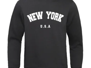 2024 New York City printed men's sweatshirt fashion casual sweatshirt personality street sportswear crewneck sweatshirt